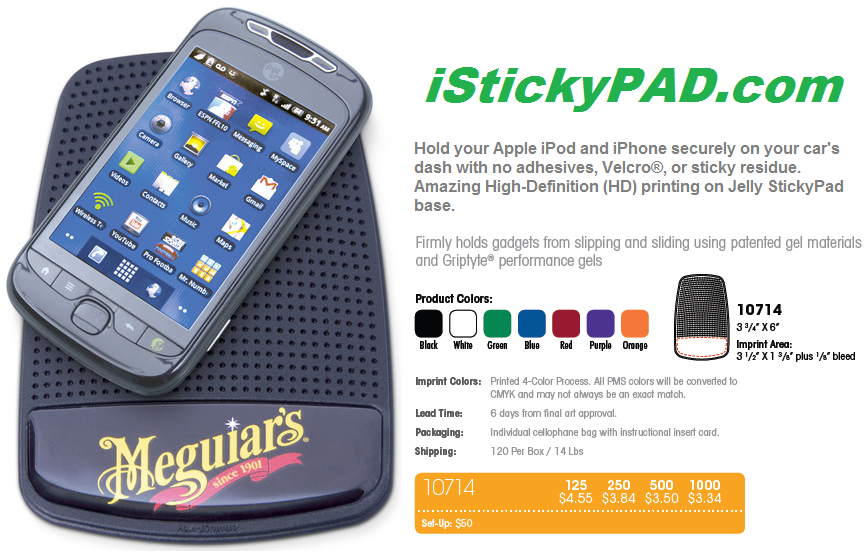 iSticky Pad - iPod Holder - Samsung Galaxy Holder